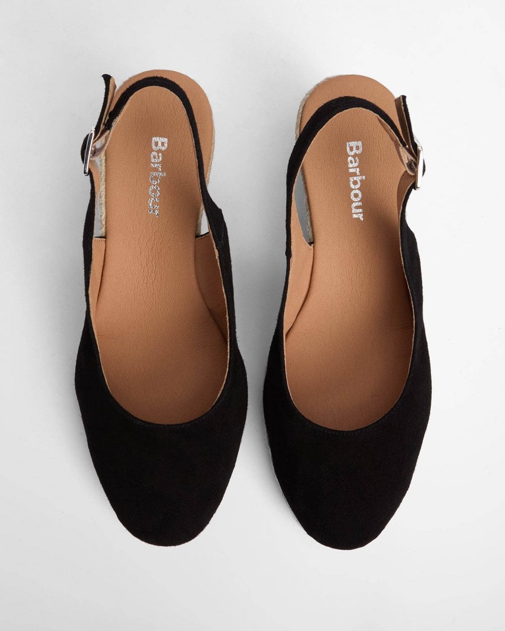 Barbour Hazel Womens Suede Espadrilles - Black