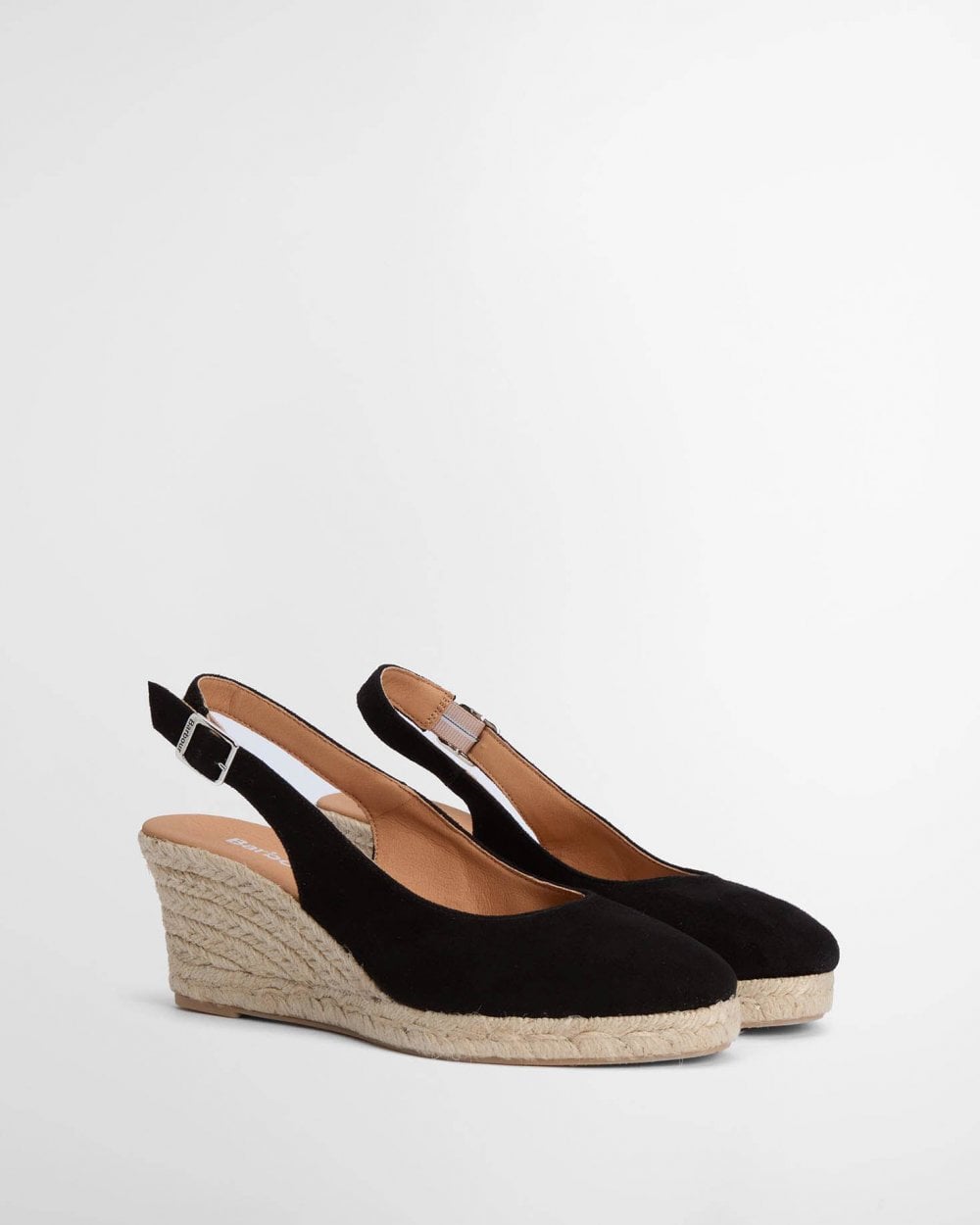 Barbour Hazel Womens Suede Espadrilles - Black