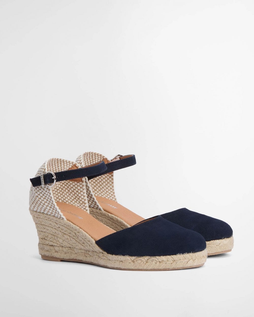 Barbour Elder Womens Suede Espadrilles - Navy