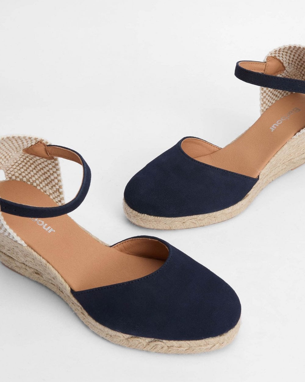 Barbour Elder Womens Suede Espadrilles - Navy