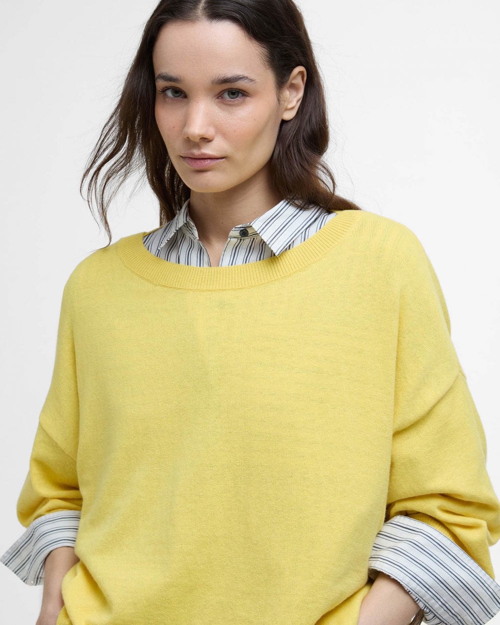 Barbour Lucy Womens Jumper - Sunray Yellow
