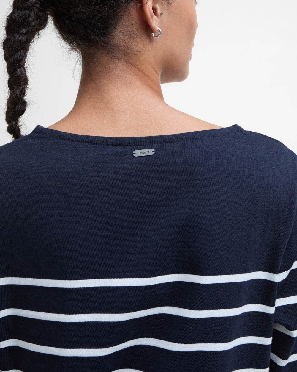 Barbour Bradley Womens Long Sleeve Striped Top - Navy Stripe