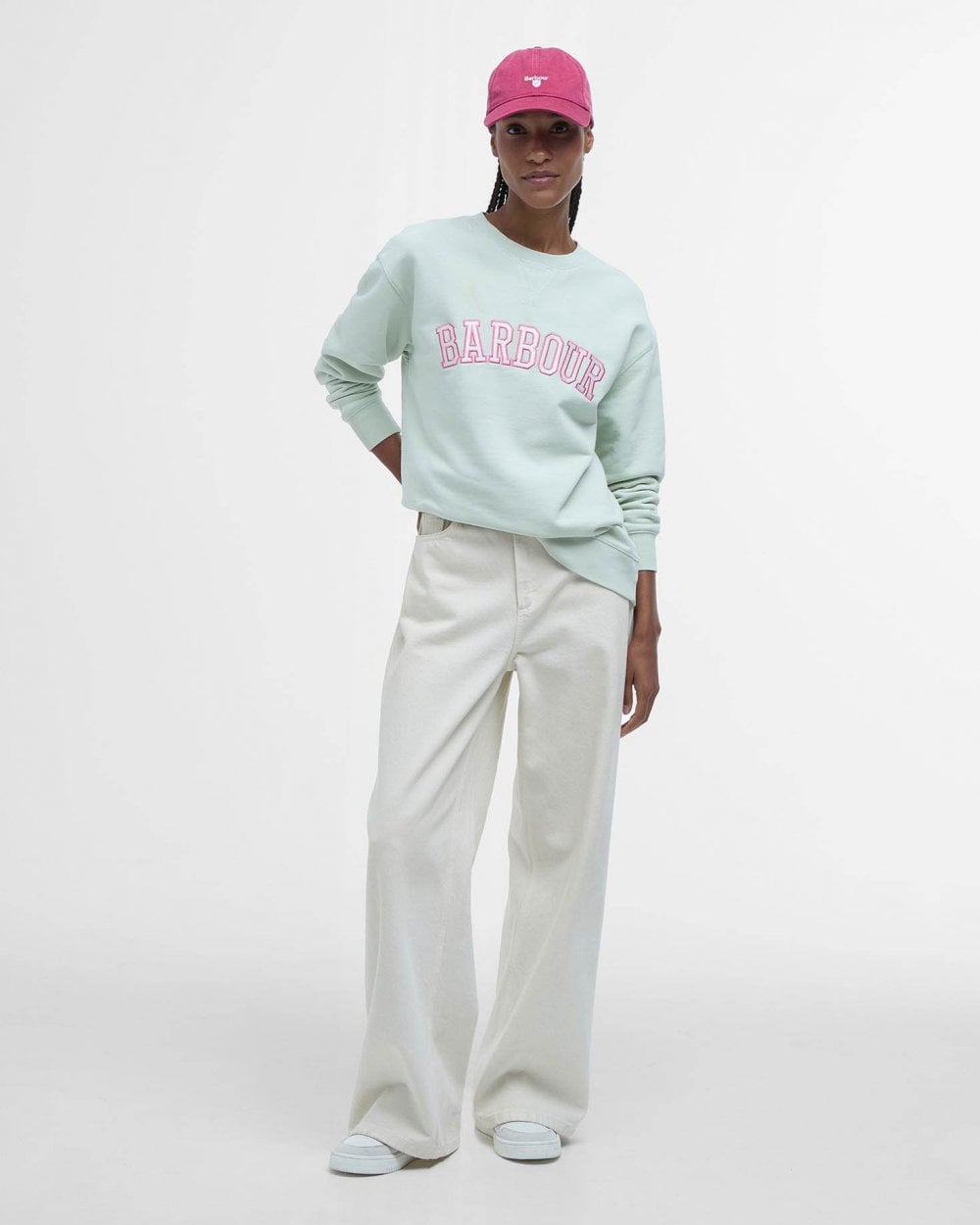 Barbour Northumberland Womens Drop Shoulder Sweatshirt - Pale Aqua