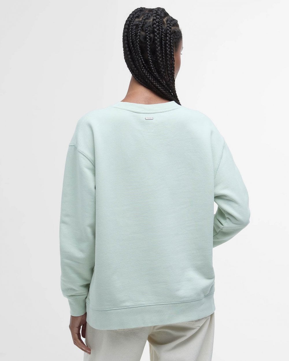 Barbour Northumberland Womens Drop Shoulder Sweatshirt - Pale Aqua