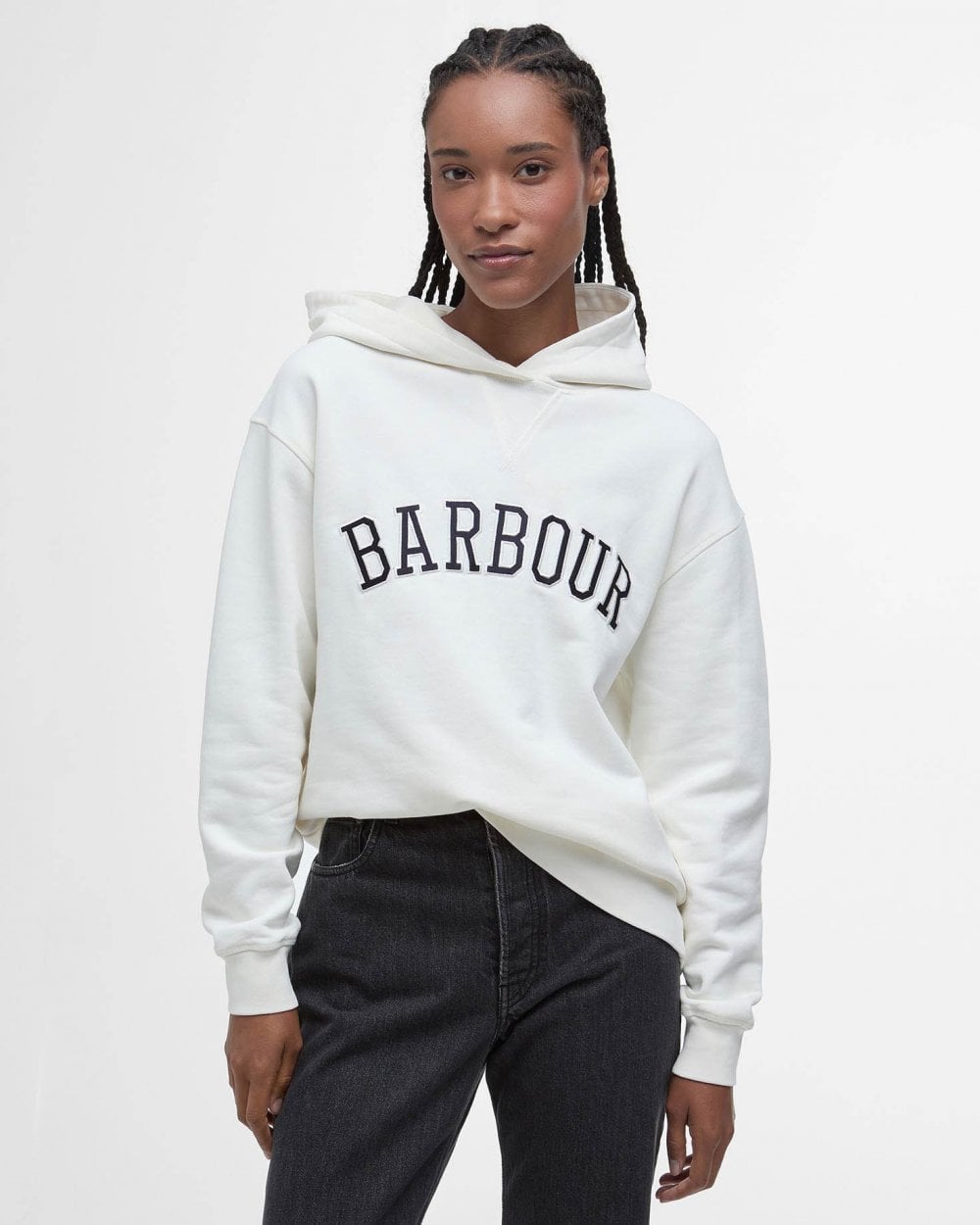 Barbour Northumberland Womens Hoodie - Cloud/Navy