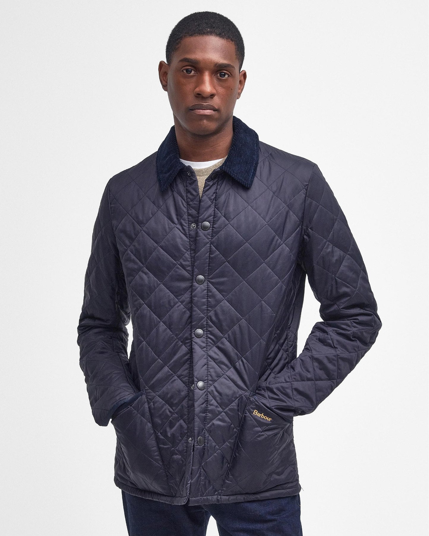 Barbour Heritage Liddesdale Quilted Mens Jacket - Navy