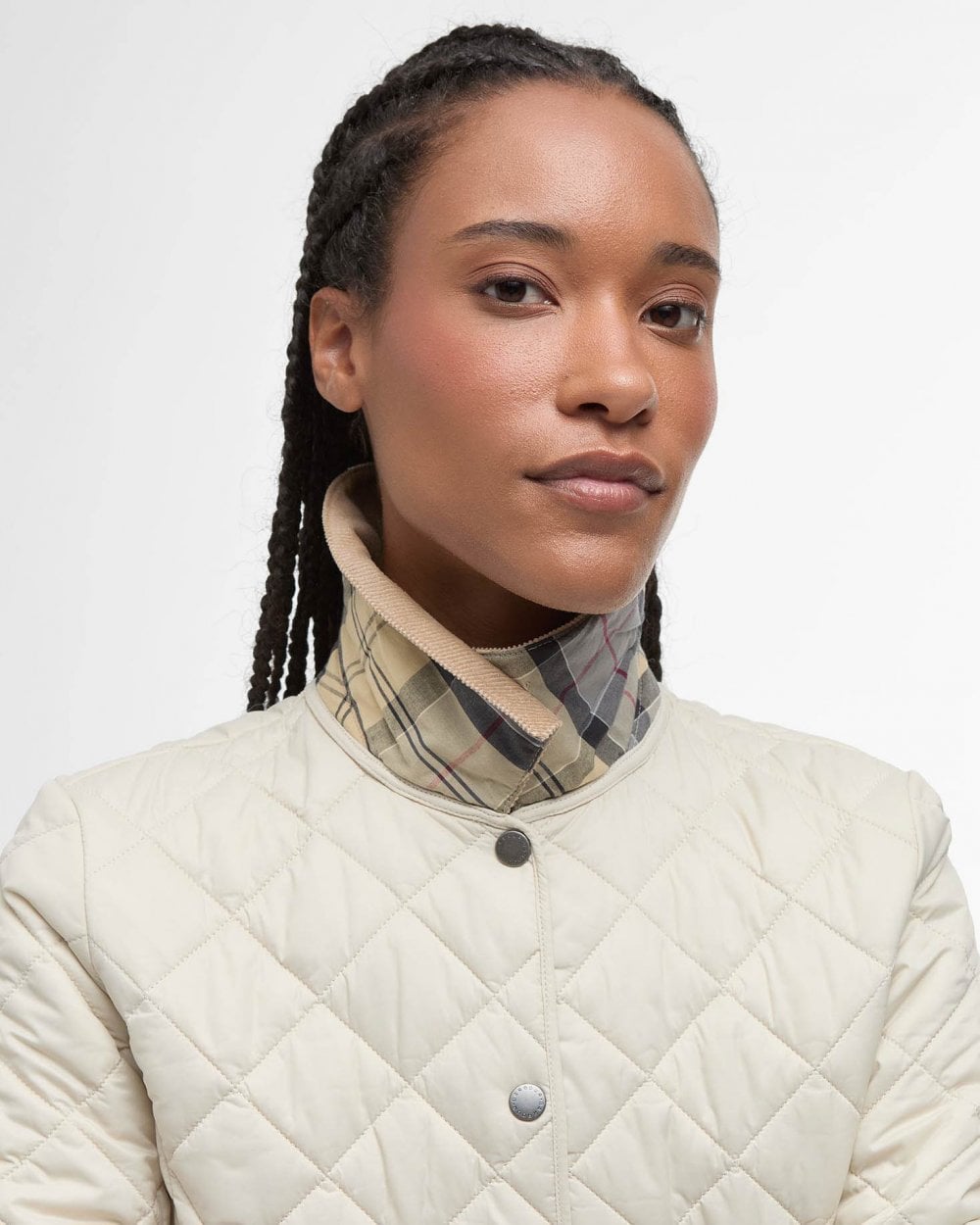 Barbour Deveron Quilted Womens Jacket - Light Pearl/Pale Pink