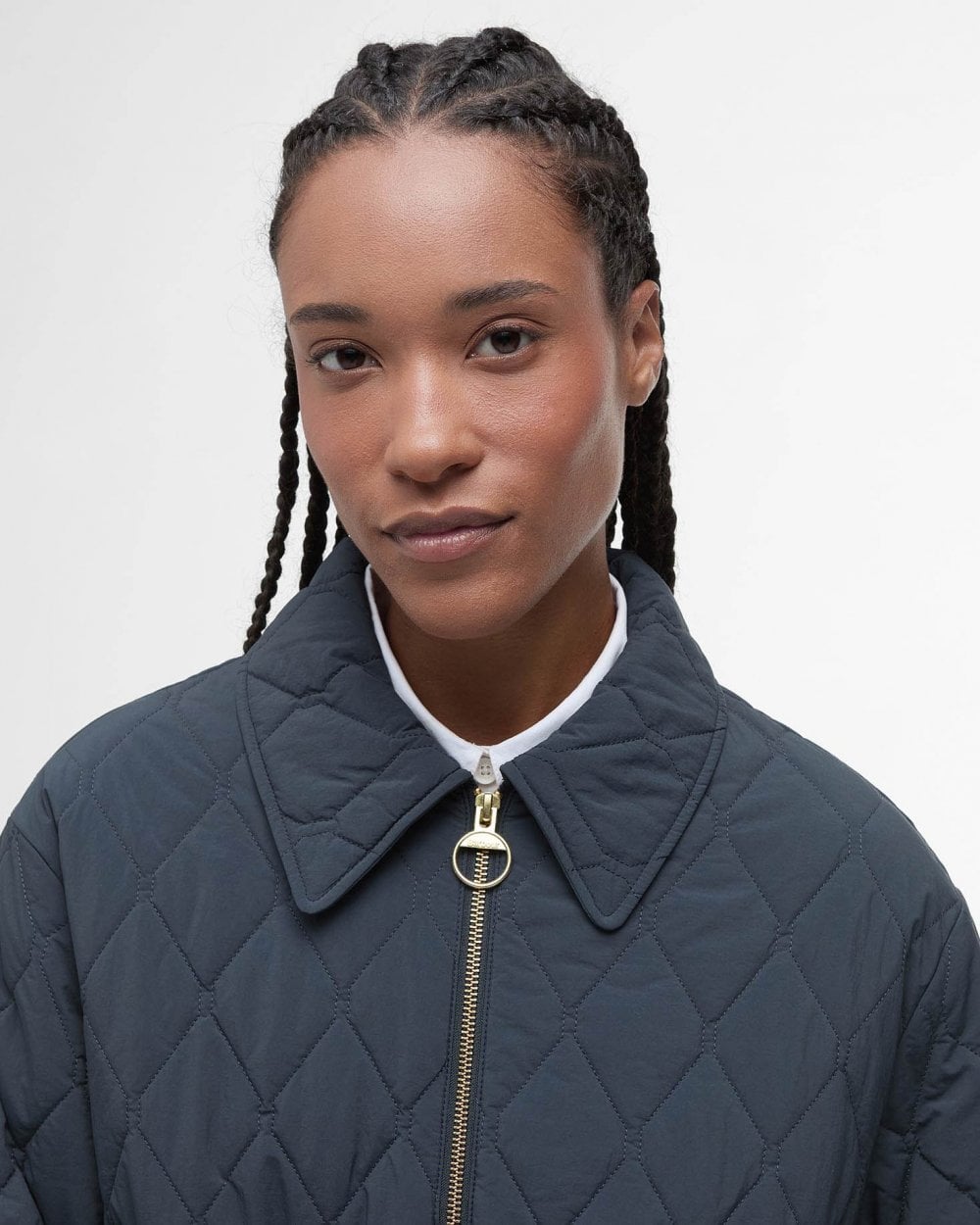 Barbour Clarissa Womens Quilted Jacket - Dark Navy/Rosemary Tartan