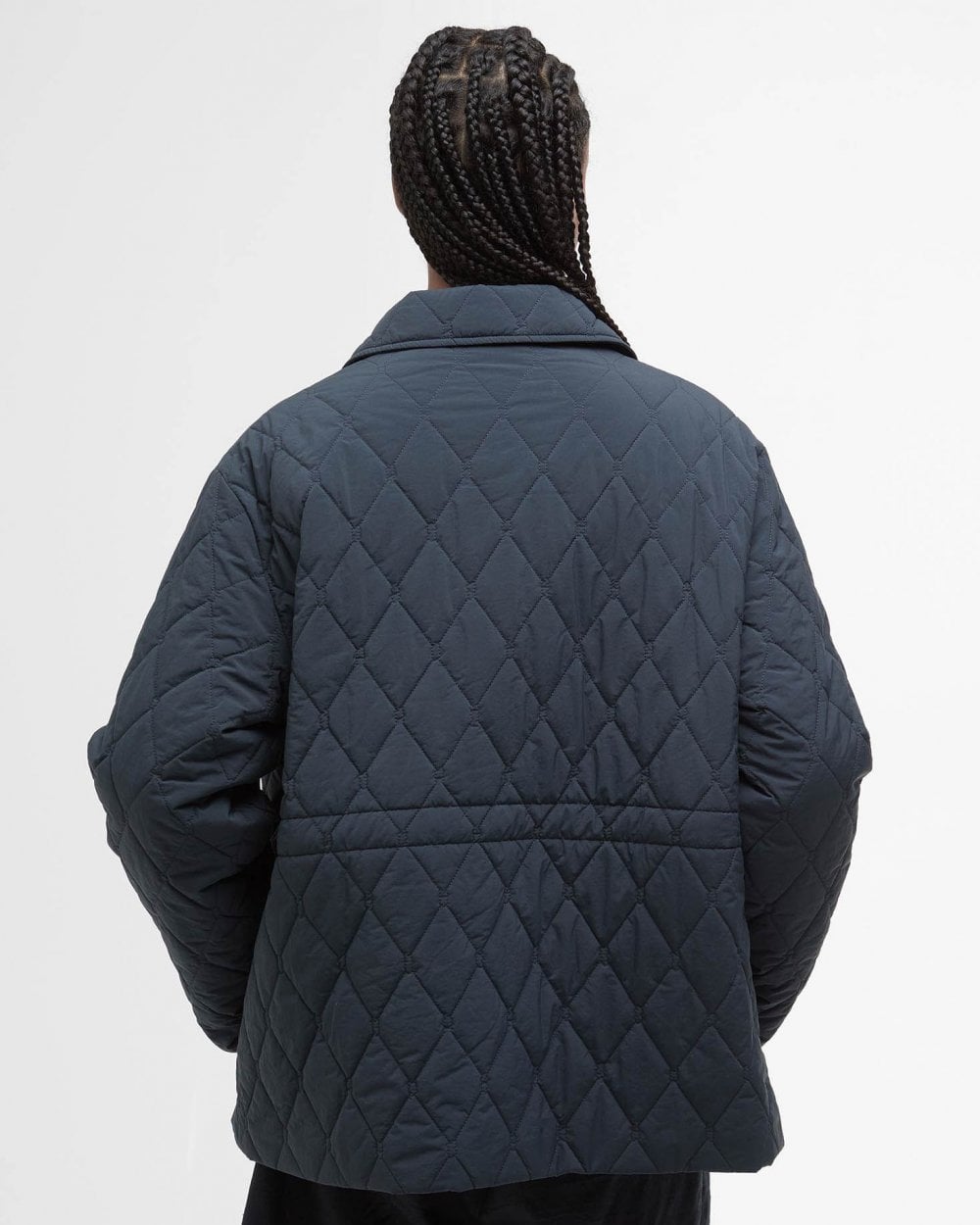 Barbour Clarissa Womens Quilted Jacket - Dark Navy/Rosemary Tartan