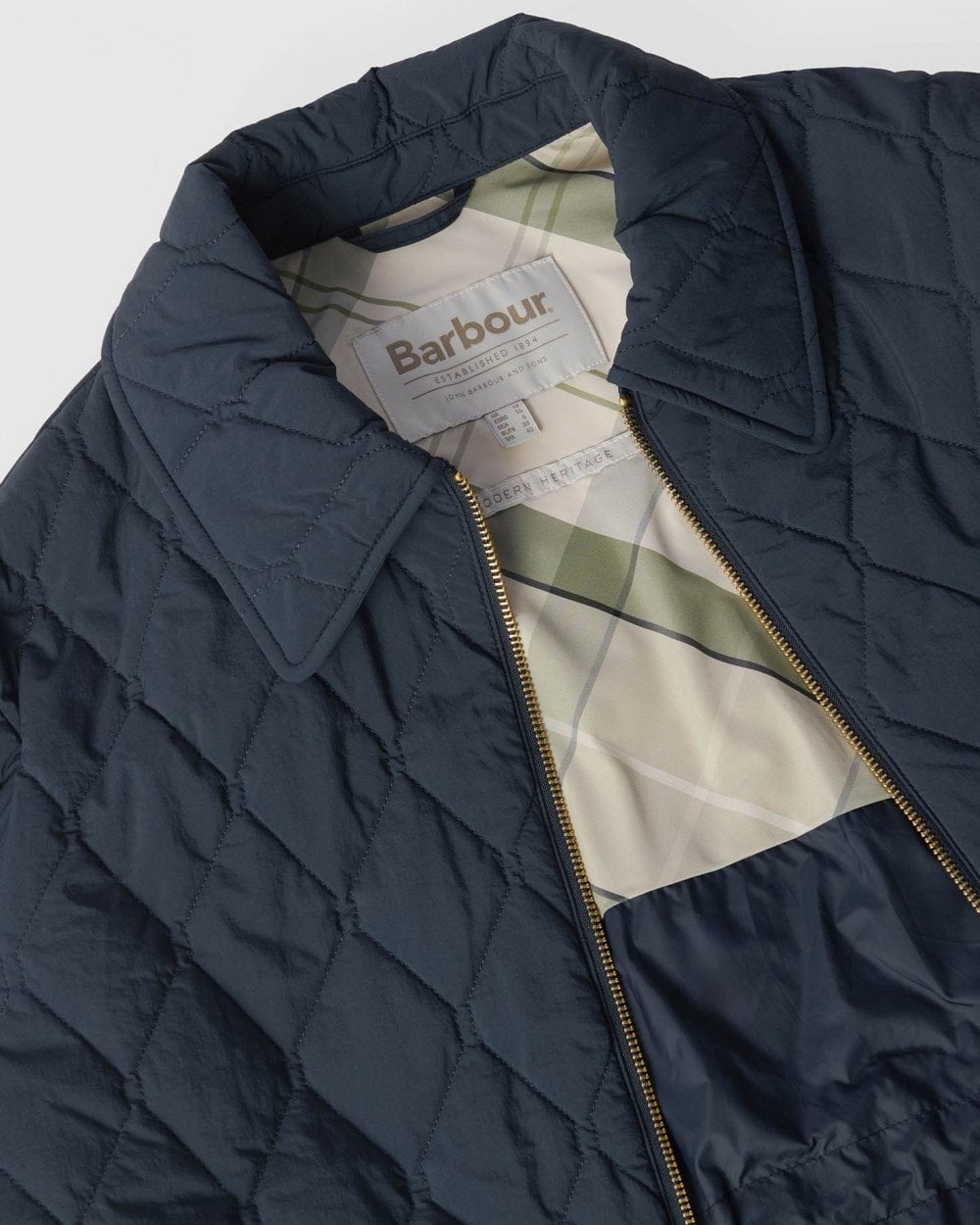 Barbour Clarissa Womens Quilted Jacket - Dark Navy/Rosemary Tartan