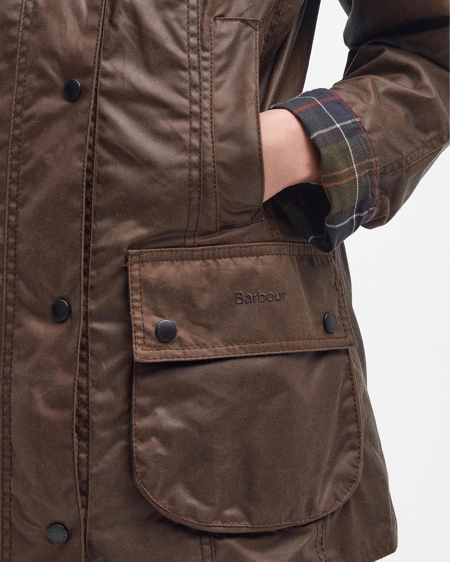 Barbour Beadnell Womens Wax Jacket - Bark
