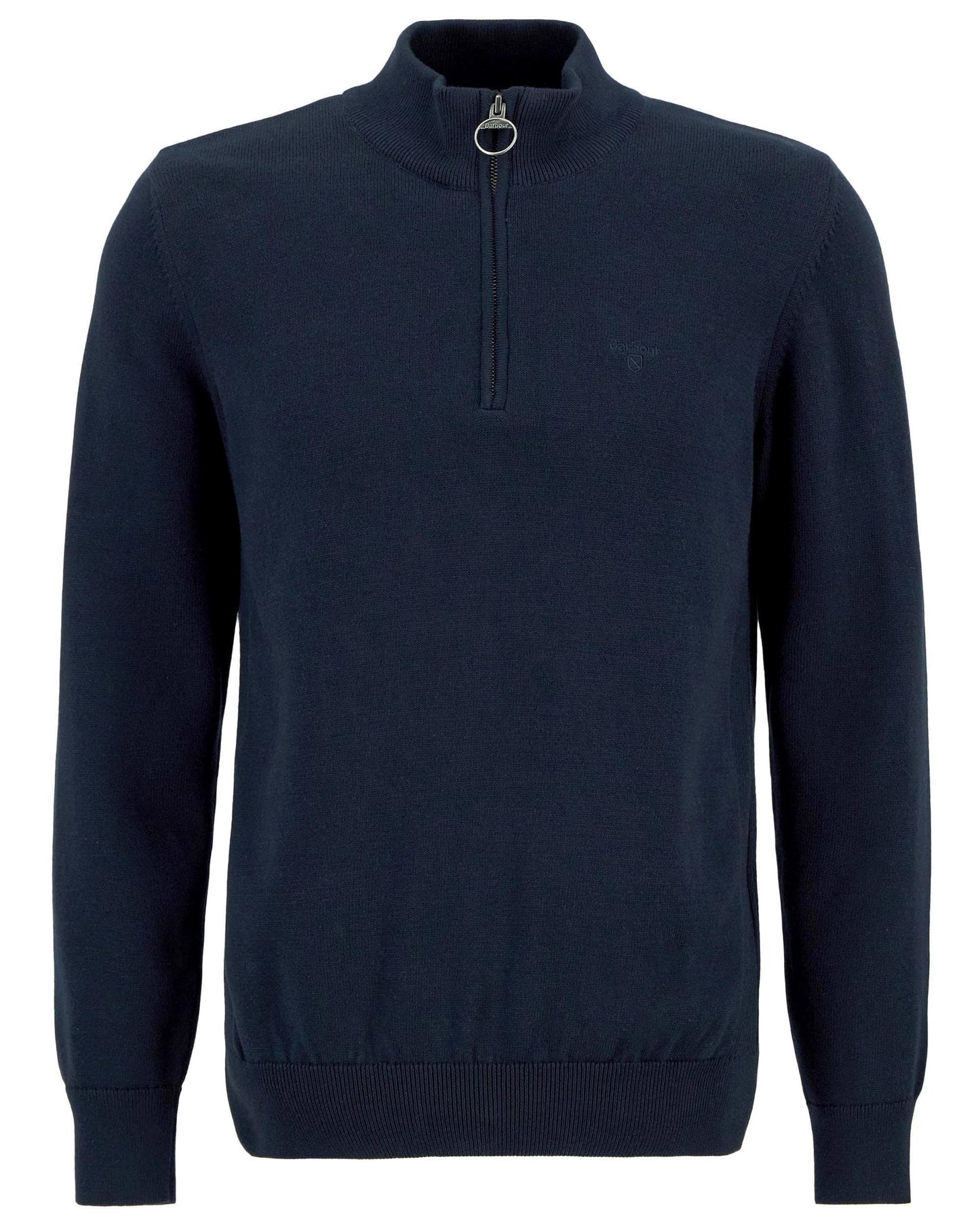 Barbour Cotton Mens Half Zip Jumper - Navy