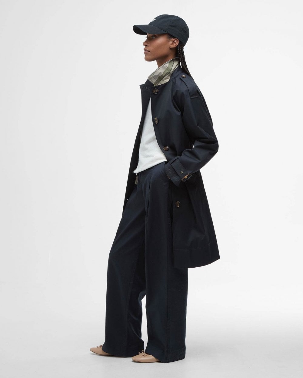 Barbour Maia Womens Showerproof Jacket - Dark Navy/Rosemary Tartan