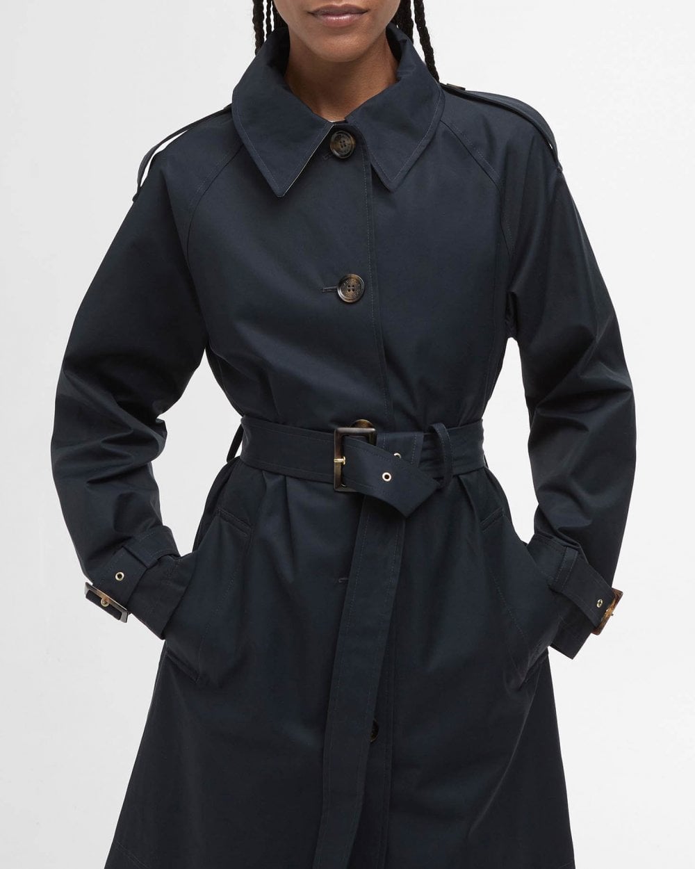 Barbour Maia Womens Showerproof Jacket - Dark Navy/Rosemary Tartan