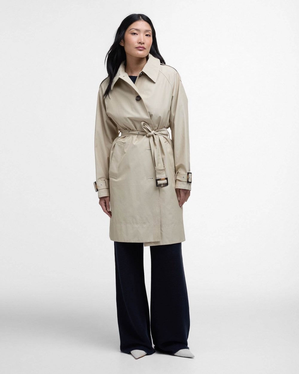 Barbour Maia Womens Showerproof Jacket - Light Sand/Rosemary Tartan