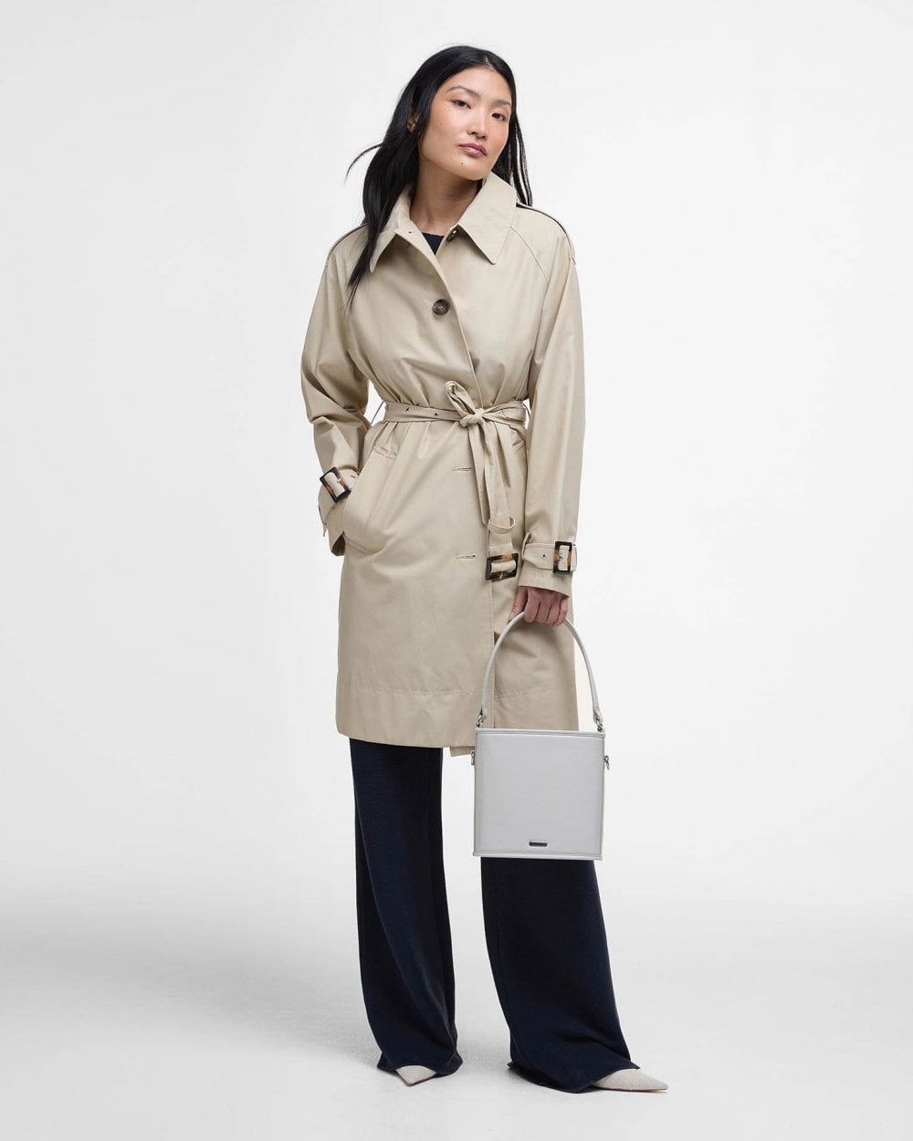 Barbour Maia Womens Showerproof Jacket - Light Sand/Rosemary Tartan