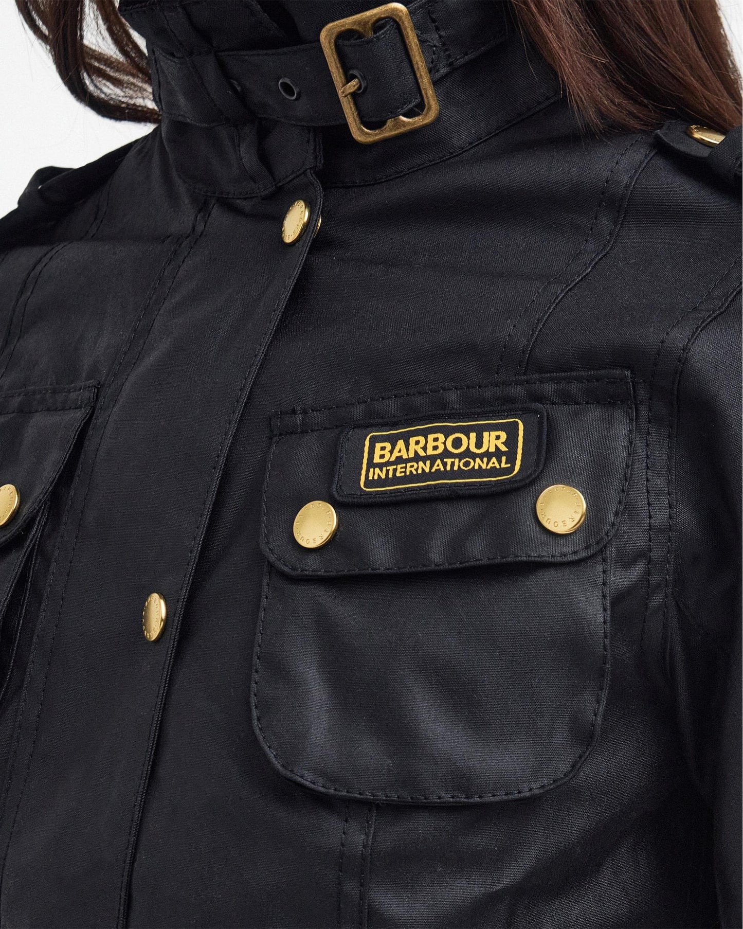 Barbour International Womens Wax Jacket - Black