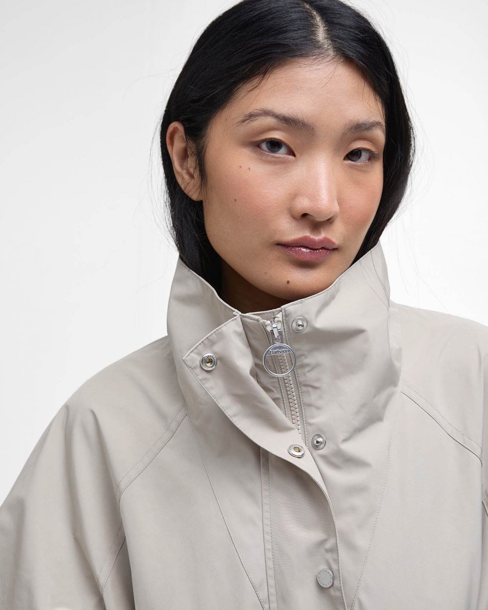 Barbour Suri Womens Showerproof Jacket - Light Sand/Safari Dress Tartan