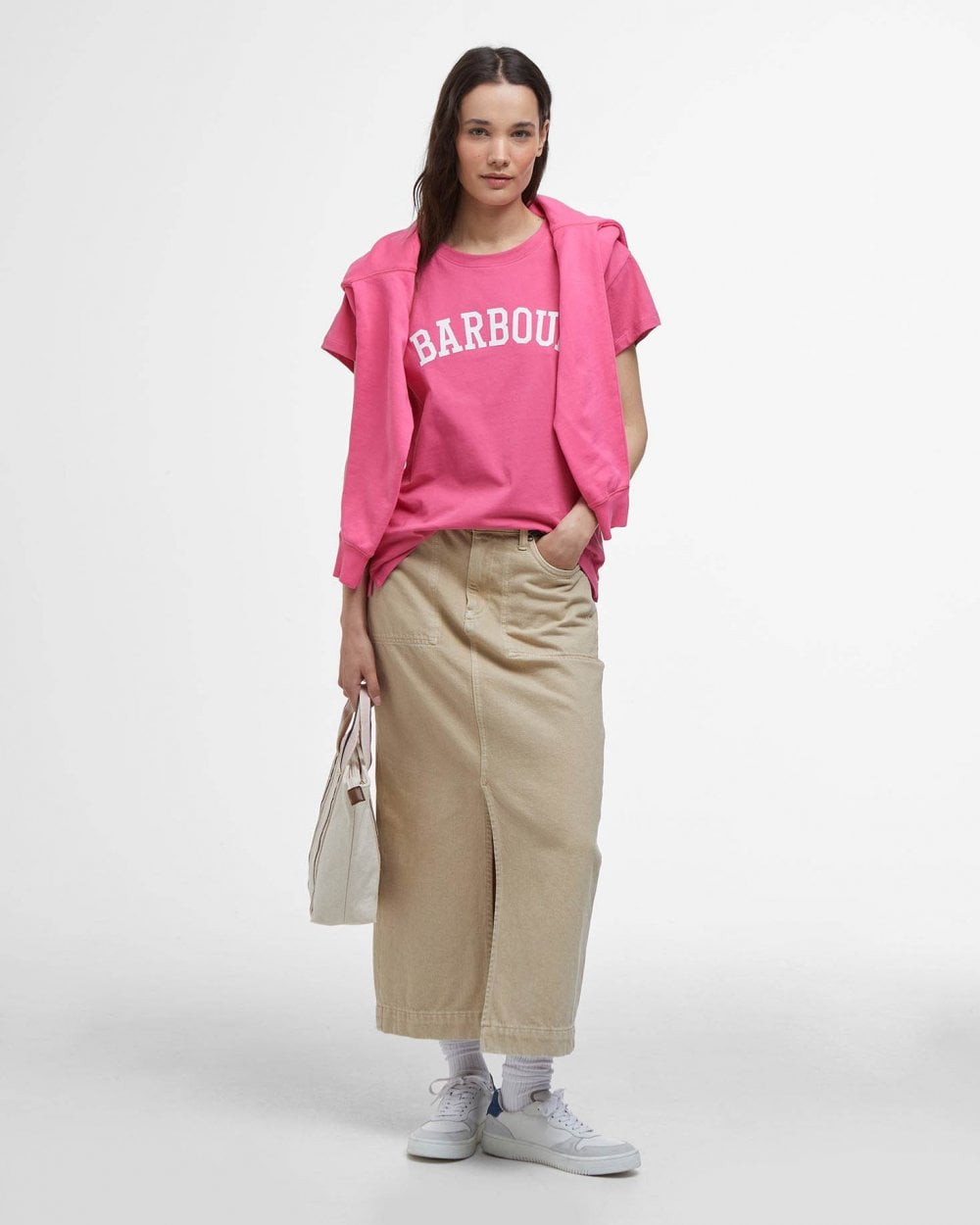 Barbour Northumberland Womens Short Sleeve T-Shirt - Rose Pink