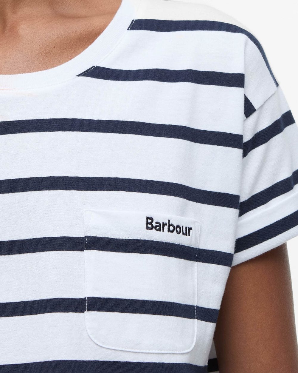 Barbour Otterburn Womens T-Shirt - White/Navy