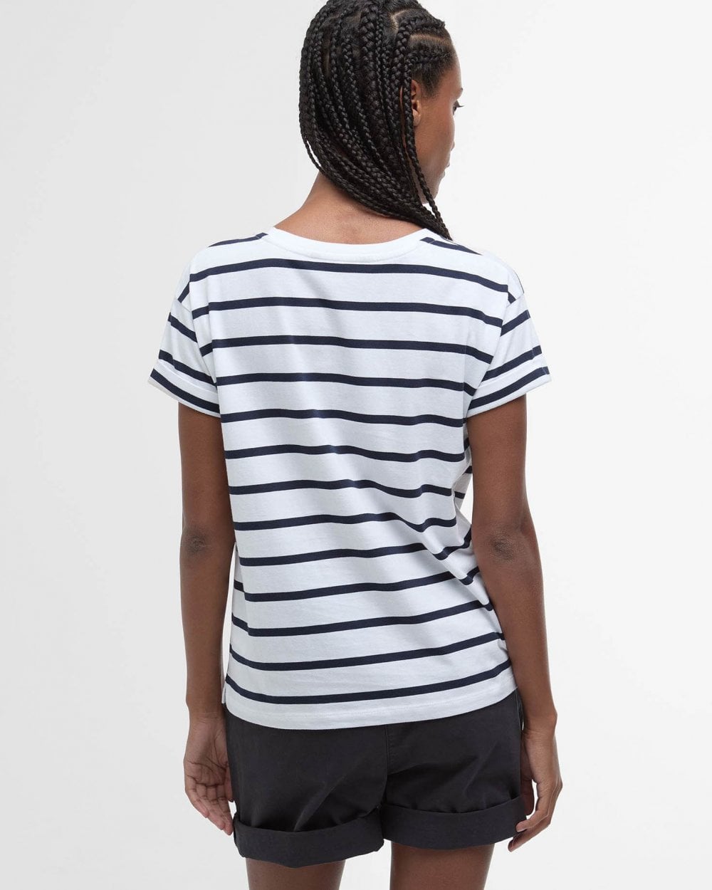 Barbour Otterburn Womens T-Shirt - White/Navy