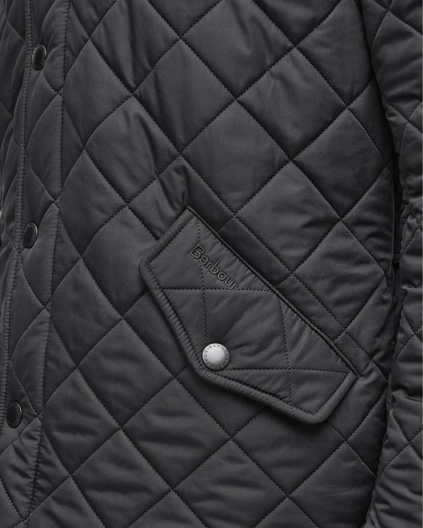 Barbour Powell Mens Quilted Jacket - Black