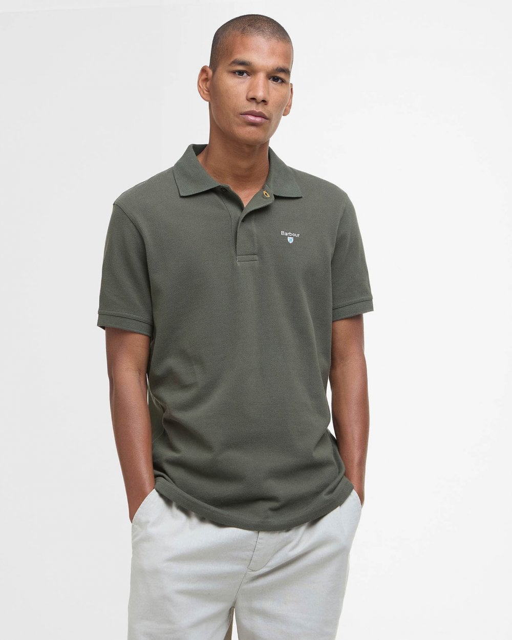 Barbour Mens Sports Polo Shirt - Uniform Green