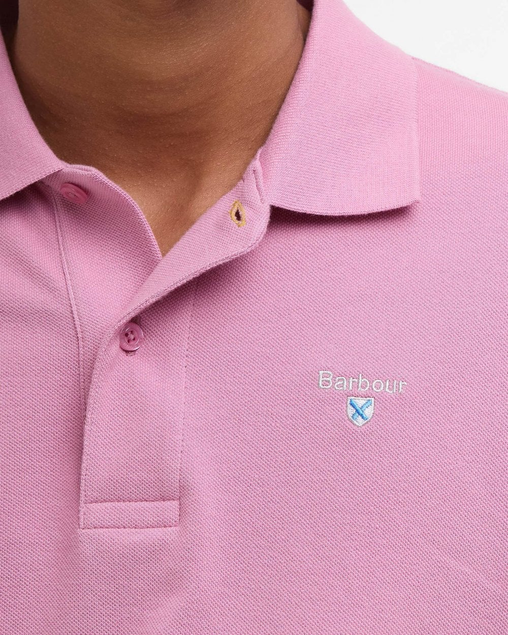Barbour Mens Sports Polo Shirt - True Pink