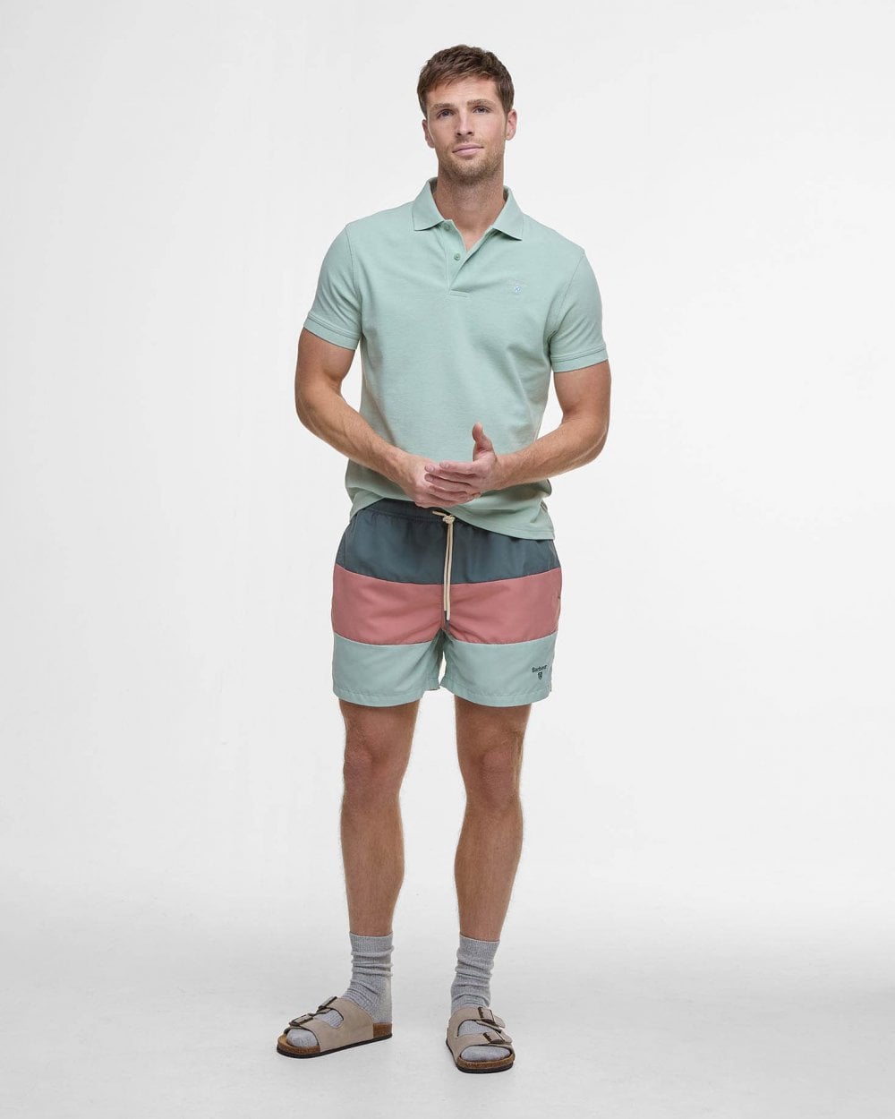 Barbour Mens Sports Polo Shirt - Pale Apple
