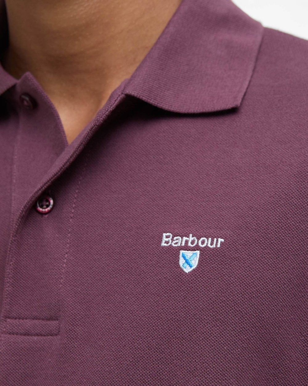 Barbour Mens Sports Polo Shirt - Burnt Heather