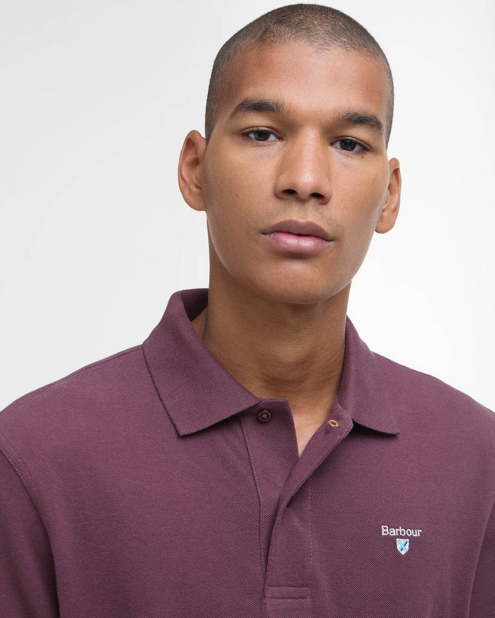 Barbour Mens Sports Polo Shirt - Burnt Heather