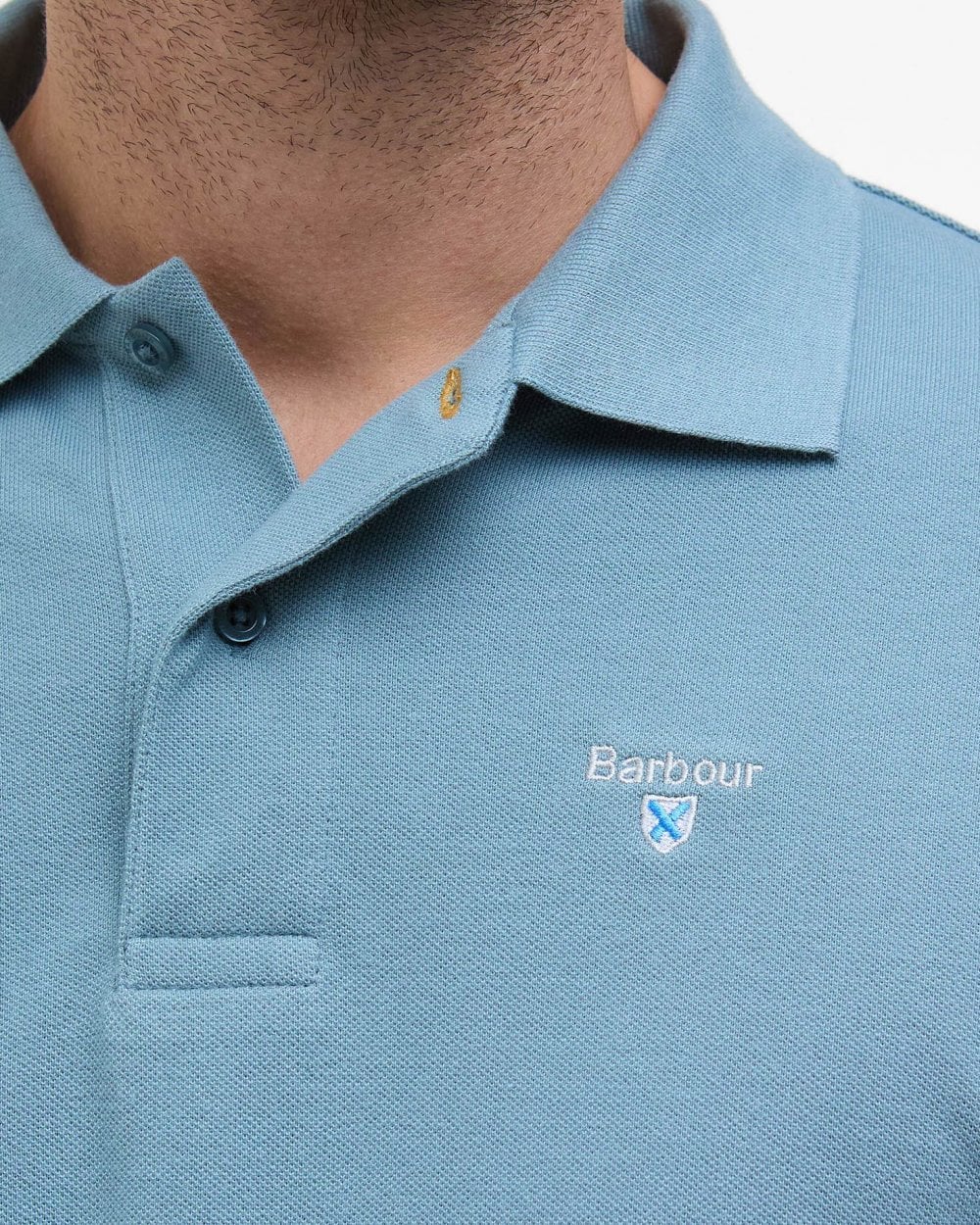 Barbour Mens Sports Polo Shirt - Lead