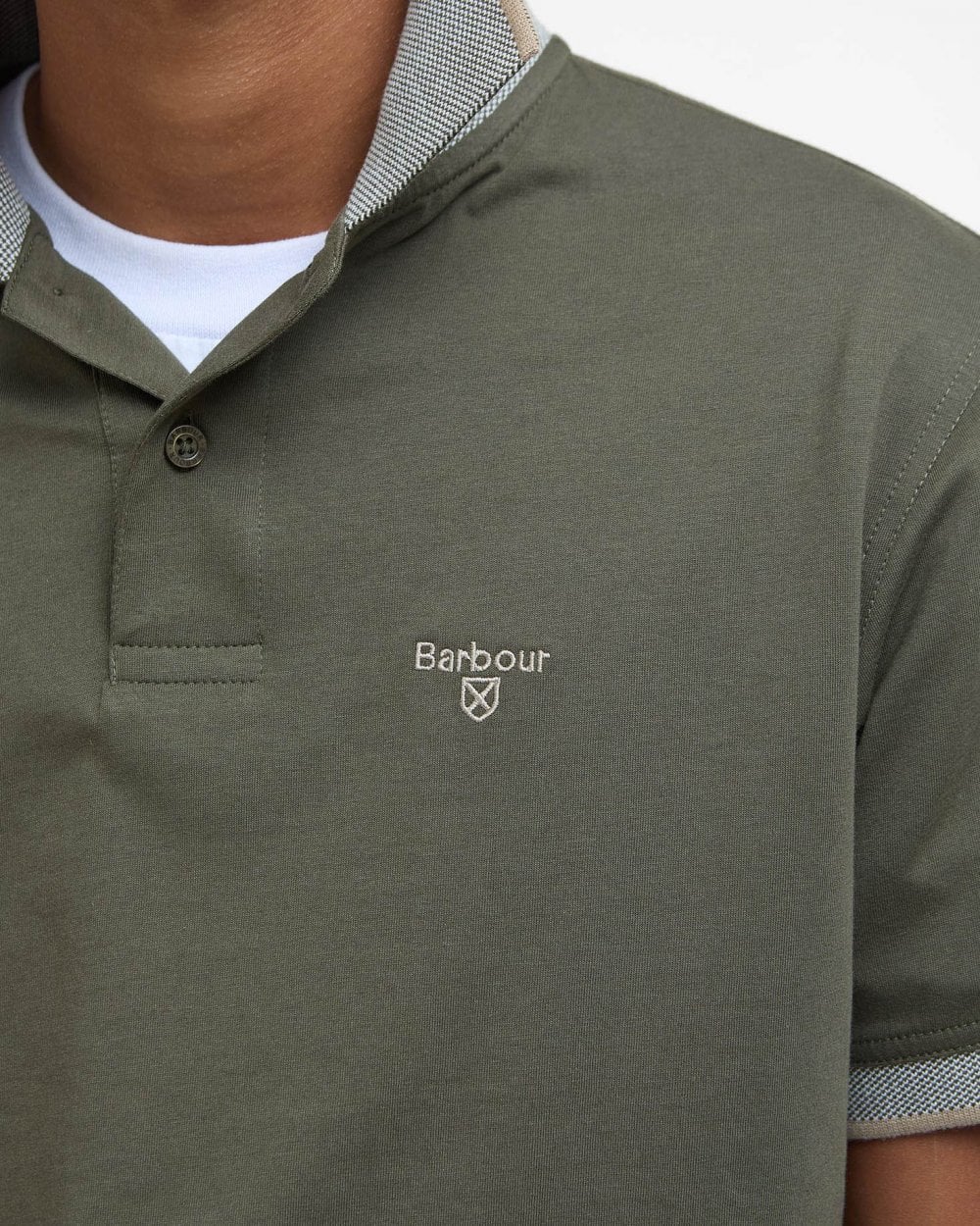 Barbour Cornsay Mens Tailored Polo - Uniform Green