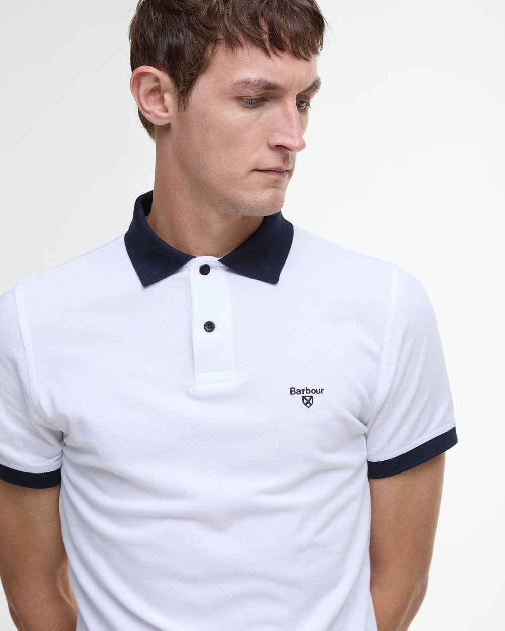 Barbour Lynmouth Mens Polo Shirt - White