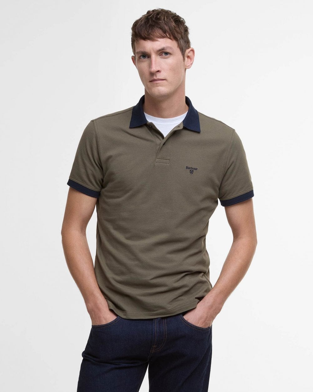 Barbour Lynmouth Mens Polo Shirt - Uniform Green