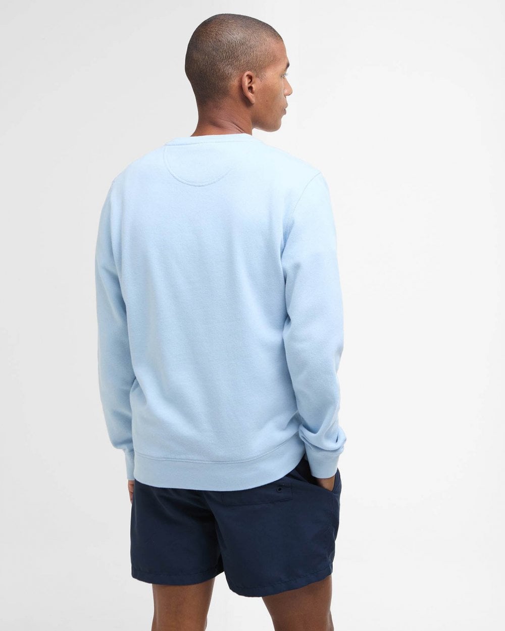 Barbour Prep Logo Crew Mens Sweatshirt - Ocean Sky