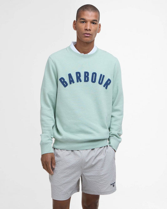 Barbour Prep Logo Crew Mens Sweatshirt - Pale Apple