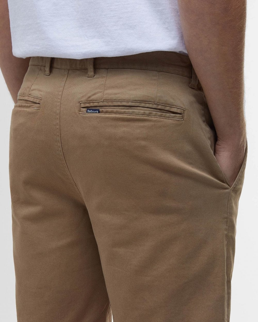 Barbour Mens Washed Twill Chino Shorts - Stone