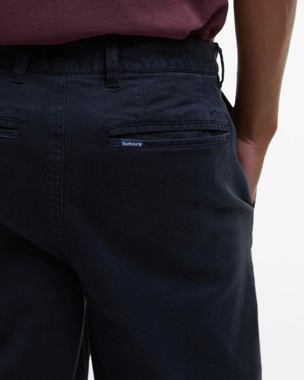 Barbour Mens Washed Twill Chino Shorts - Dark Navy