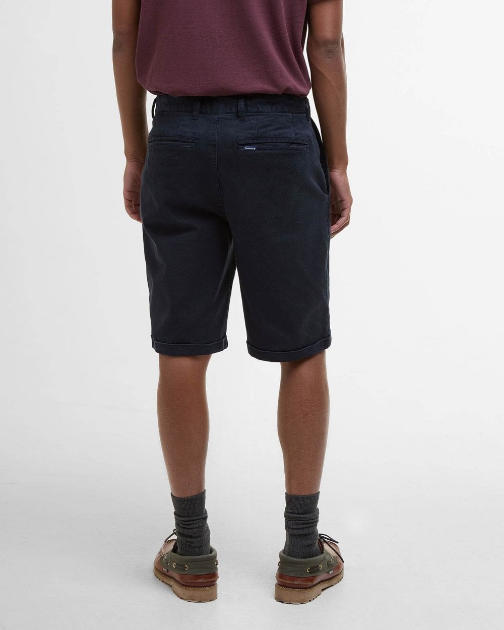 Barbour Mens Washed Twill Chino Shorts - Dark Navy