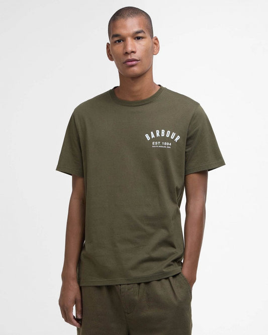Barbour Preppy Mens T-Shirt - Light Sage