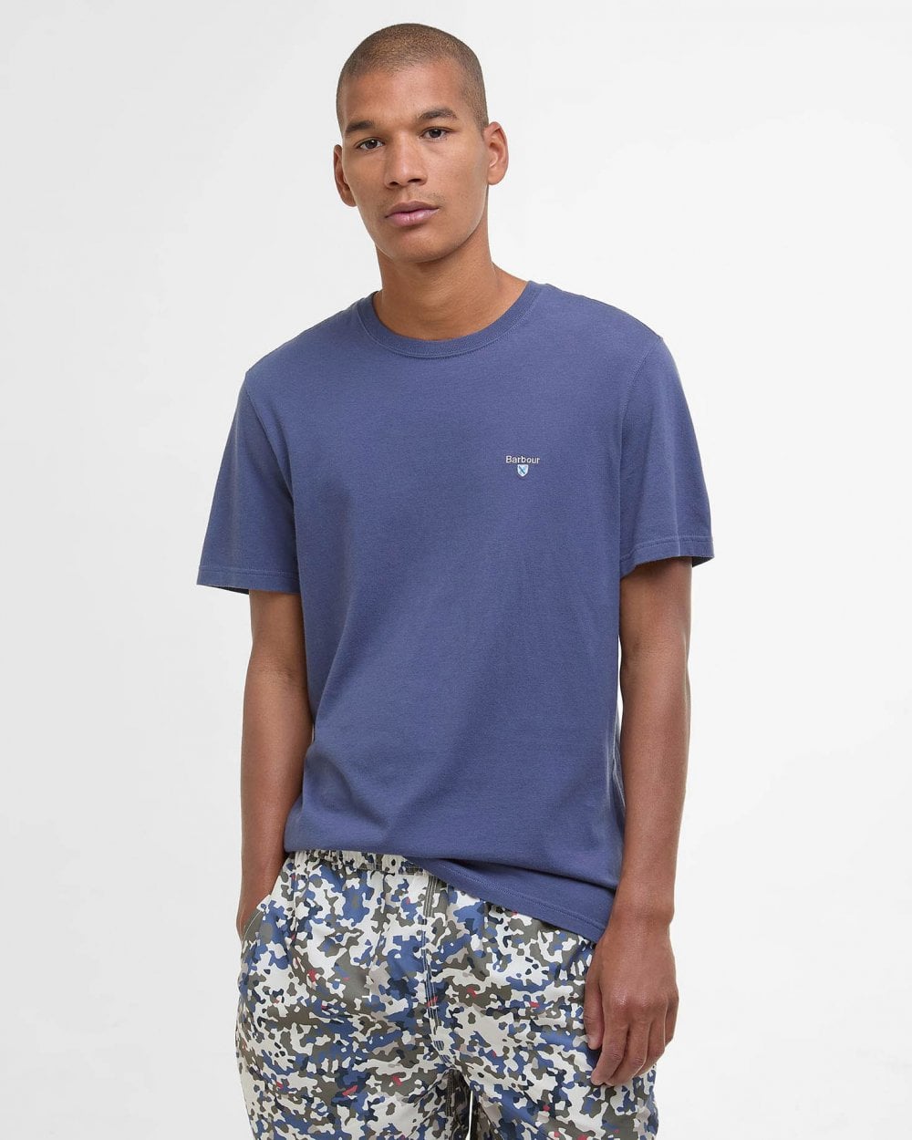 Barbour Aboyne Mens T-Shirt - Oceana/Bleached Pine Tartan