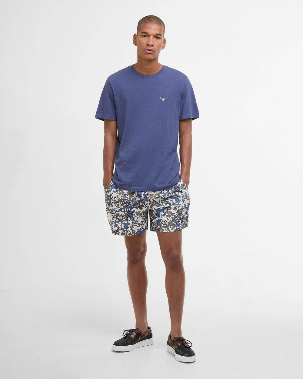 Barbour Aboyne Mens T-Shirt - Oceana/Bleached Pine Tartan