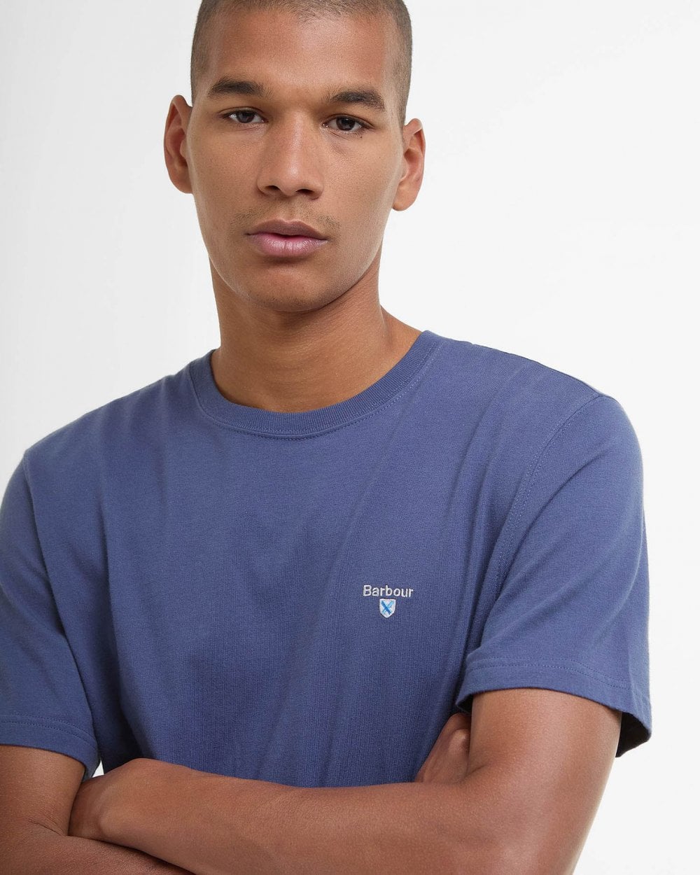 Barbour Aboyne Mens T-Shirt - Oceana/Bleached Pine Tartan