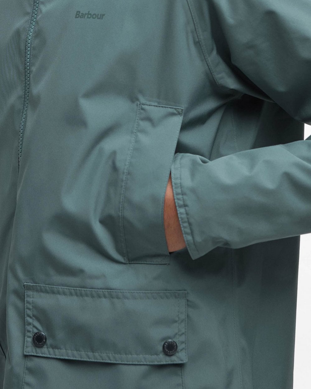 Barbour Hooded Domus Mens Waterproof Jacket - Vintage Teal/Dress