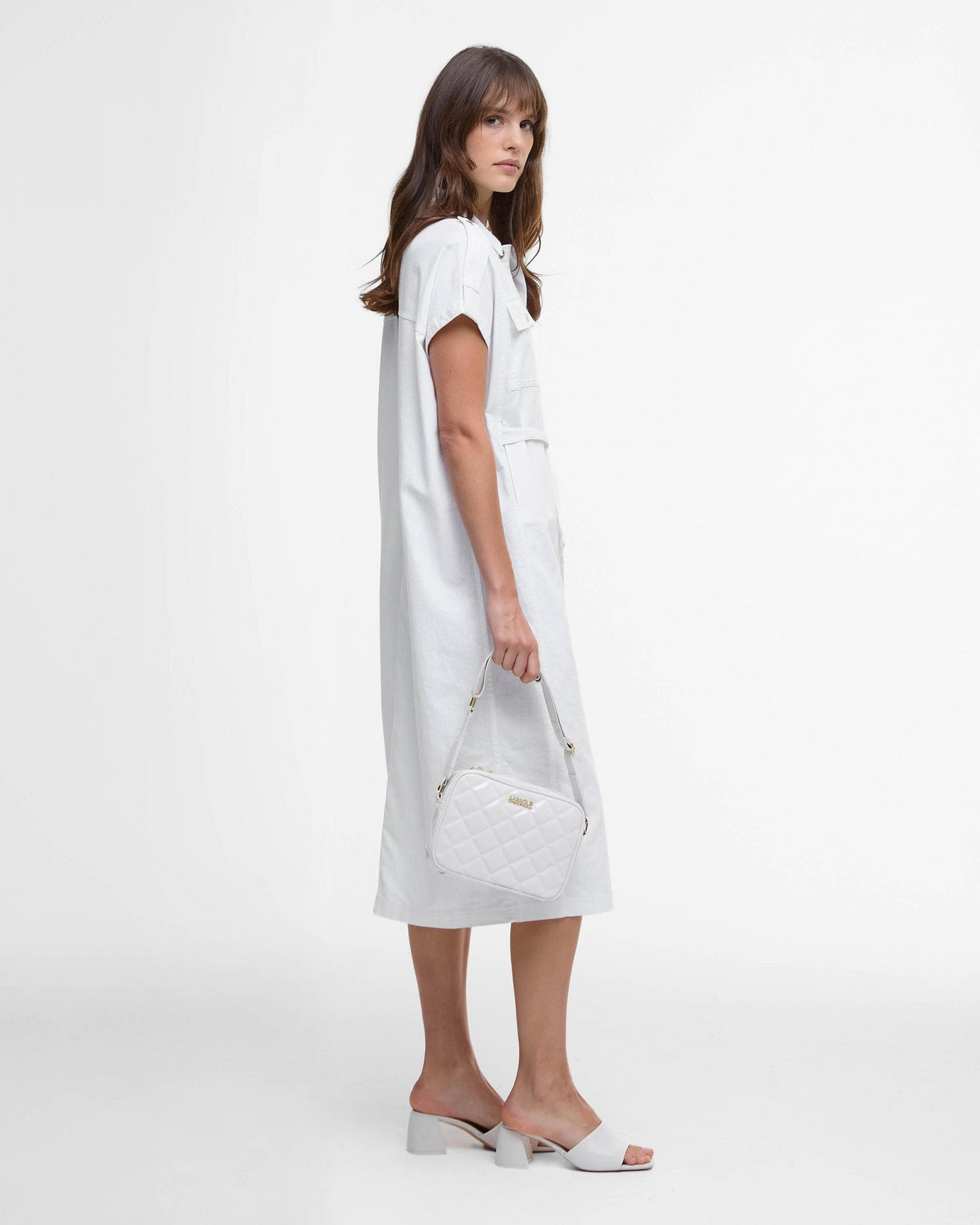 Barbour International Harlow Womens Midi Dress - White