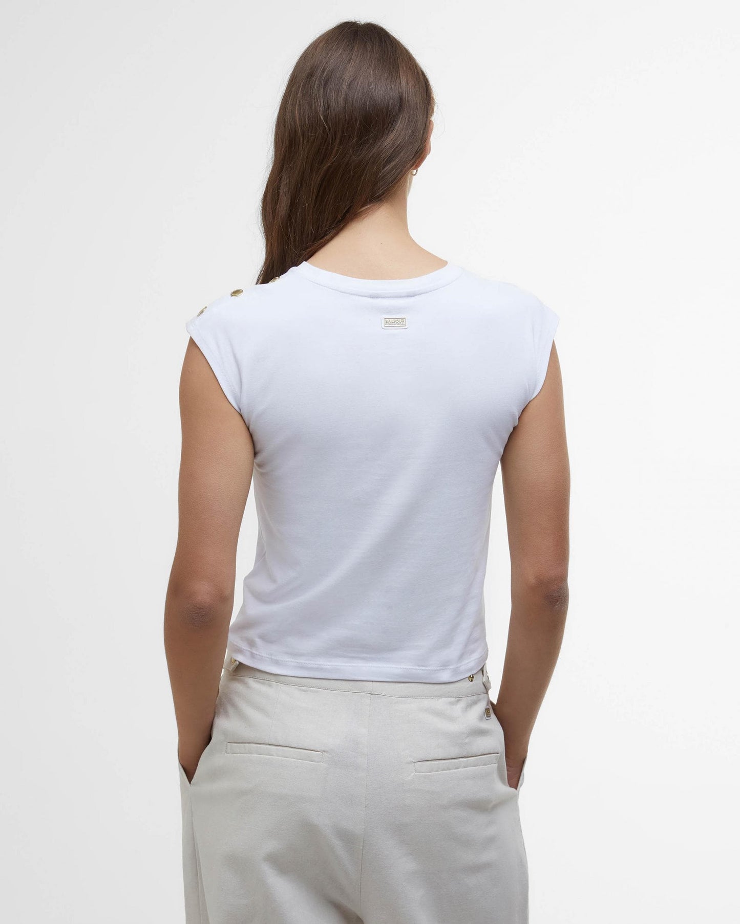 Barbour International Priya Womens Sleeveless Top - White