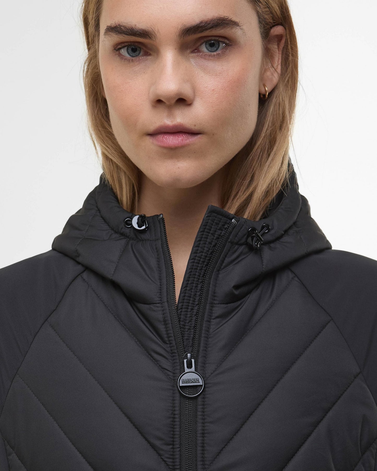 Barbour International Dakota Womens Quilted Sweatshirt - Black