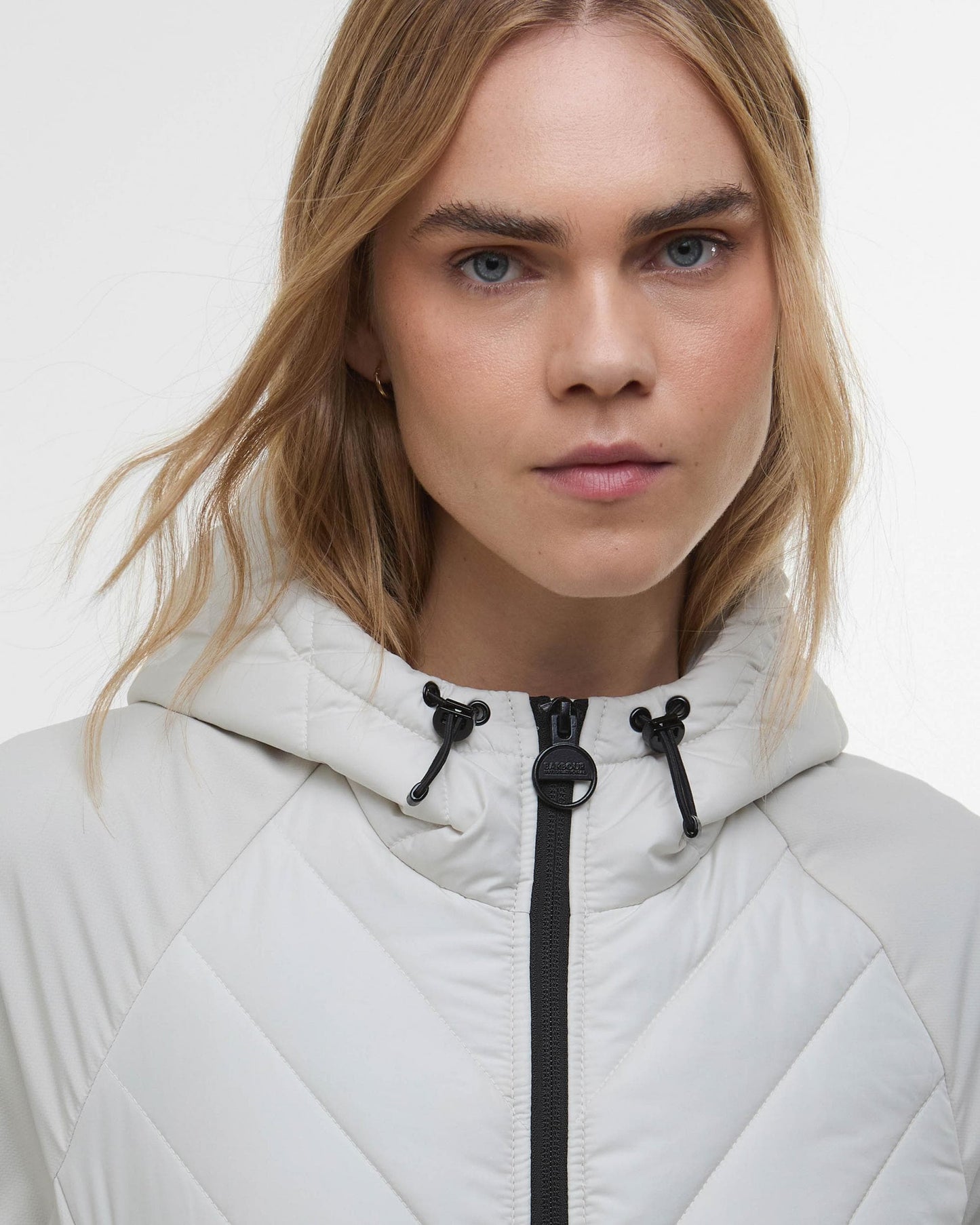 Barbour International Dakota Womens Quilted Sweatshirt - Silver Birch