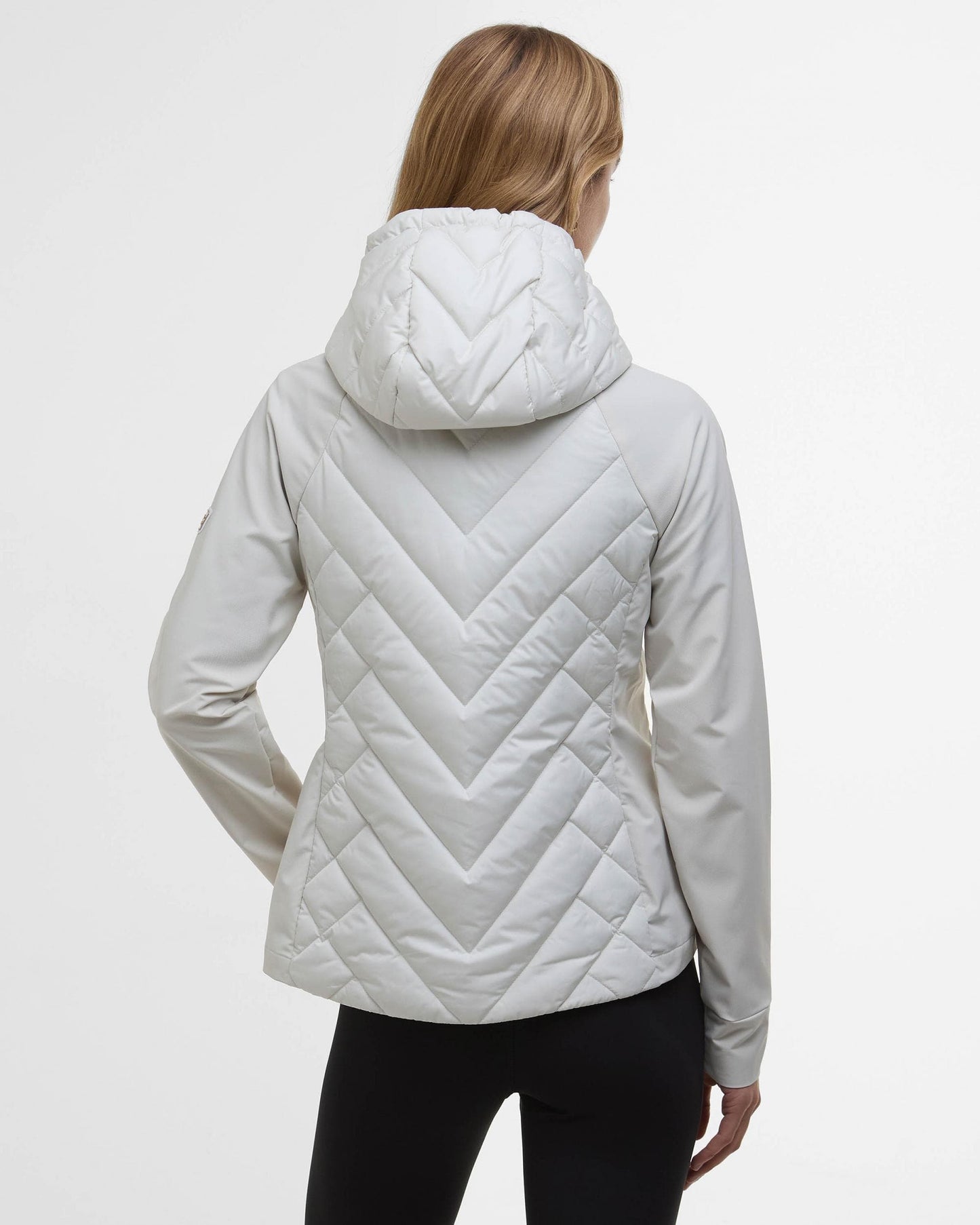 Barbour International Dakota Womens Quilted Sweatshirt - Silver Birch